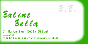balint bella business card