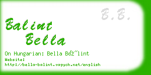 balint bella business card